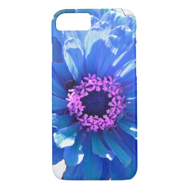Blue daisy blue floral photo Case-Mate iPhone case (Back)