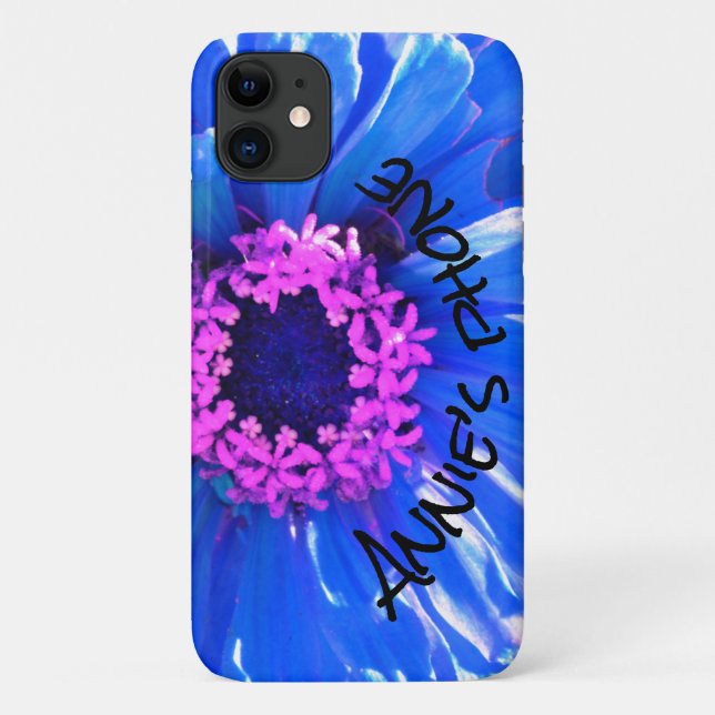 Blue daisy blue floral photo Case-Mate iPhone case (Back)