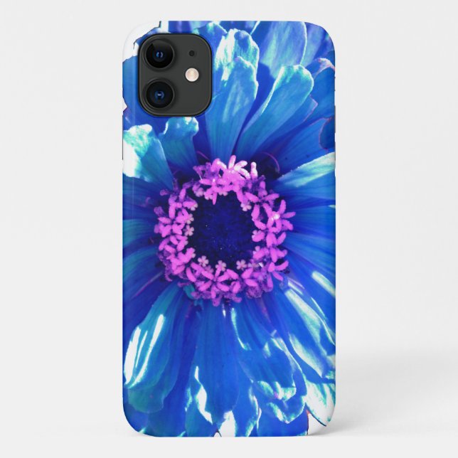 Blue daisy blue floral sunflower photo Case-Mate iPhone case (Back)