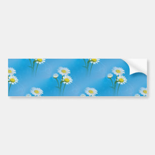 blue daisy bumper sticker