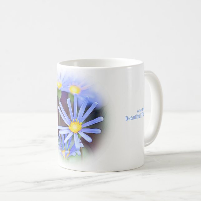Blue Daisy Coffee Mug (Front Right)