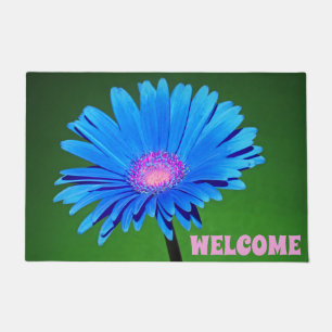 Blue Daisy Doormat