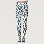 Blue Daisy Floral Cute Workout Running Leggings<br><div class="desc">#zazzlemade</div>