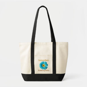 Blue Daisy Flower Customisable Tote Bag
