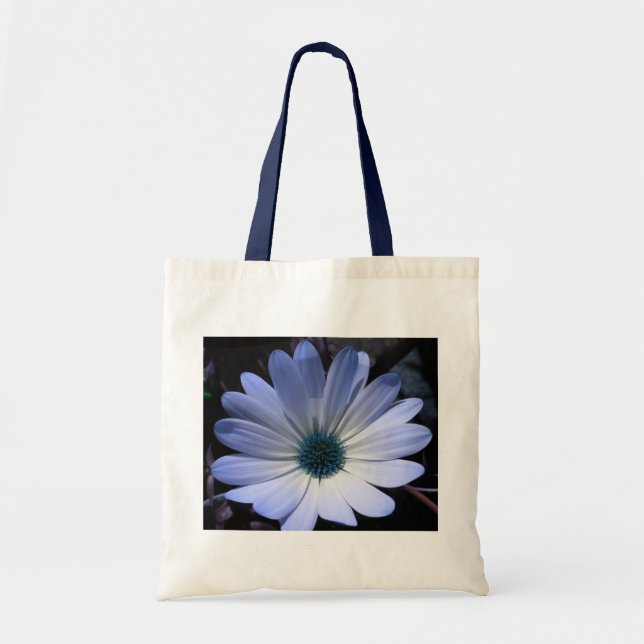 Blue Daisy Flower Tote Bag (Front)