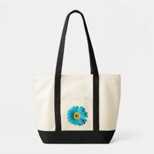Blue Daisy Flower Tote Bag