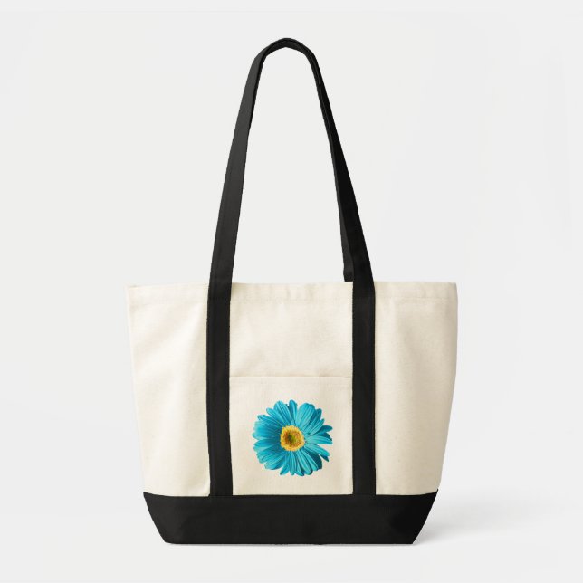 Blue Daisy Flower Tote Bag (Front)