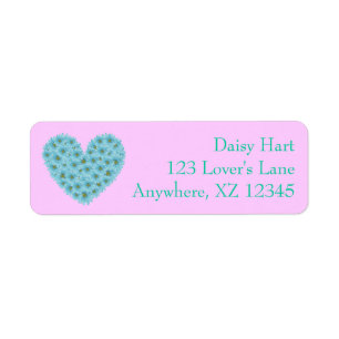 Blue Daisy Heart