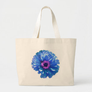 Blue Daisy Large Tote Bag