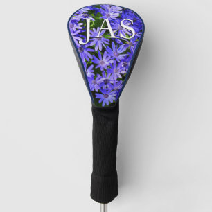 Blue Daisy-like Flowers Golf Head Cover