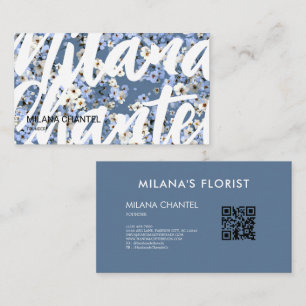 Blue Daisy Modern Trendy Flower Florist  Business Card
