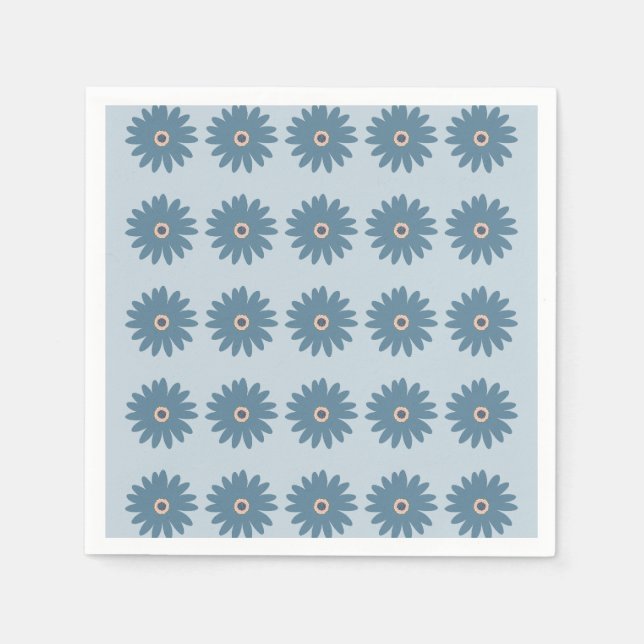 Blue Daisy Napkin (Front)