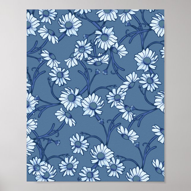 Blue Daisy Poster (Front)