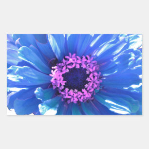 Blue Daisy Rectangular Sticker
