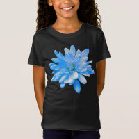 Blue daisy, retro floral photo