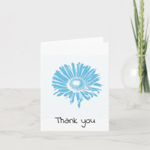 Blue Daisy Stamp Thank You Card