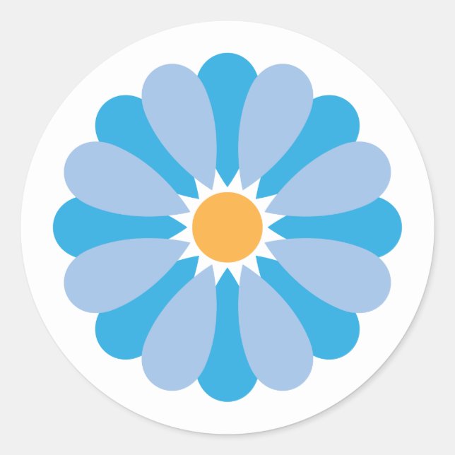 Blue Daisy Sticker (Front)