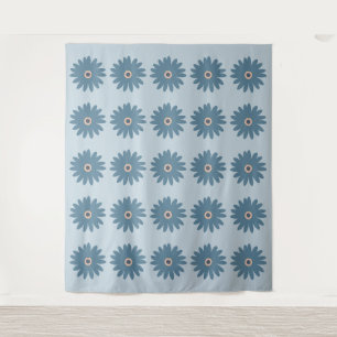 Blue Daisy Tapestry