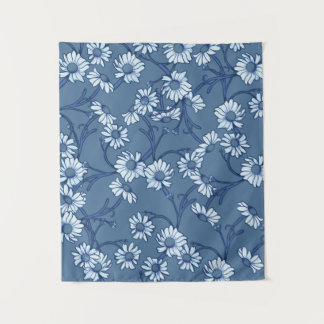 Blue Daisy Tapestry