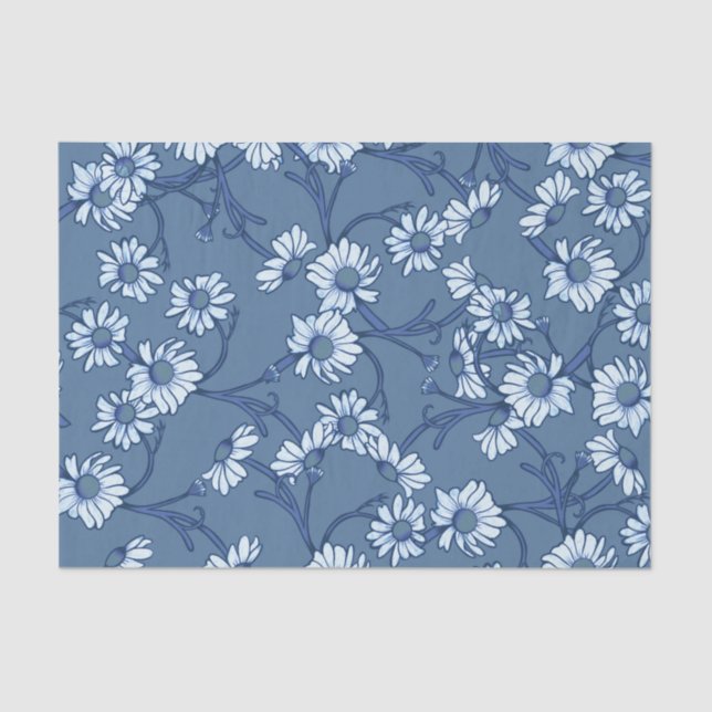 Blue Daisy Tissue Paper (Front)