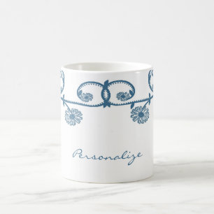 Blue Daisy Vine Coffee Mug