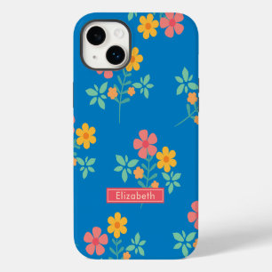 Blue Daisy Vintage Bouquet iPhone 14 Plus Case