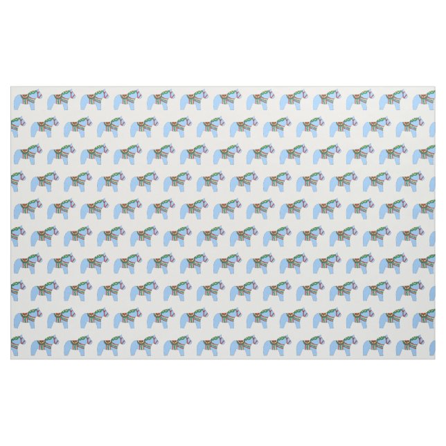 Blue Dala Horse Fabric (Yard)