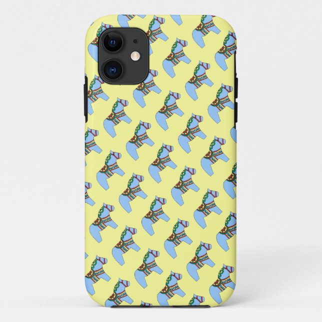 Blue Dala Horse iPhone case (Back)