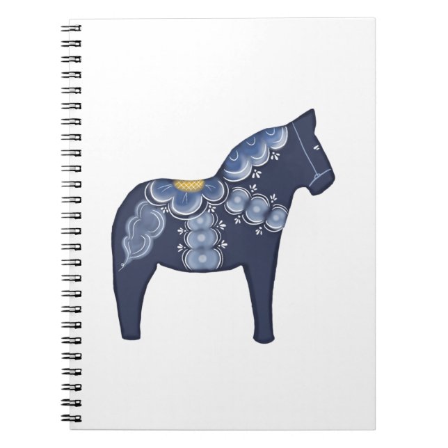 Blue Dala Horse Notebook (Front)