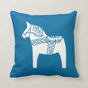 Blue Dala Horse pillow