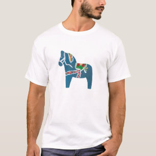 Blue Dala Horse T-Shirt