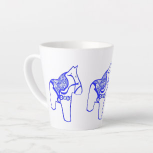 Blue Dala Horses by Julia Latte Mug