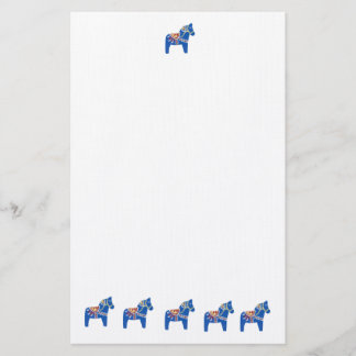 Blue Dala Horses Stationery