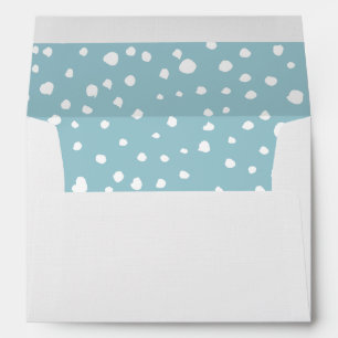 Blue Dalmatian Spots, Dalmatian Dots, Dotted Print Envelope