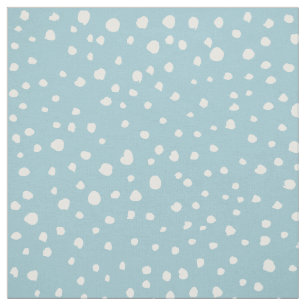 Blue Dalmatian Spots, Dalmatian Dots, Dotted Print Fabric