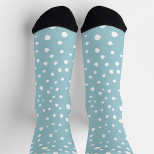 Blue Dalmatian Spots, Dalmatian Dots, Dotted Print Socks
