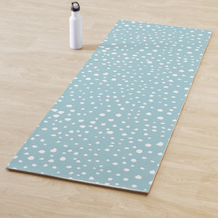 Blue Dalmatian Spots, Dalmatian Dots, Dotted Print Yoga Mat