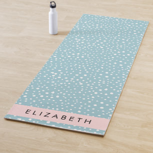 Blue Dalmatian Spots, Dalmatian Dots, Your Name Yoga Mat