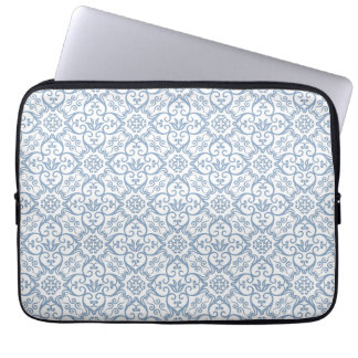 Blue Damaks Pattern Laptop Sleeve