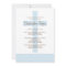 Blue Damask Cross Baby Boy Baptism Inviation
