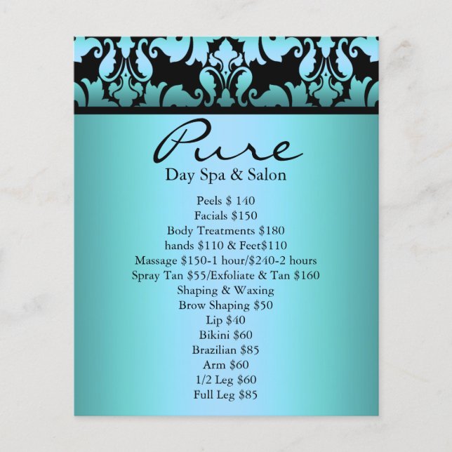Blue Damask Flyer (Front)