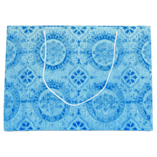 Blue Damask Gift Bag