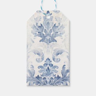 Blue Damask  Gift Tags