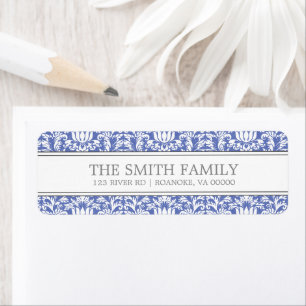 Blue Damask Pattern