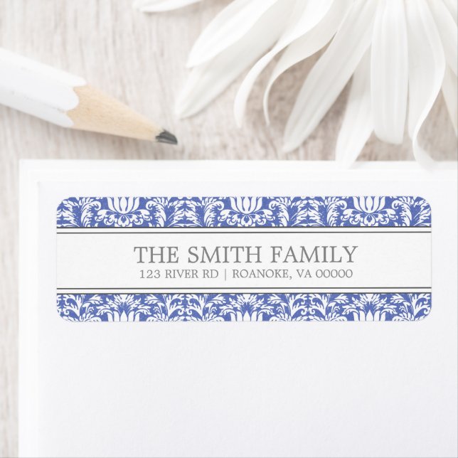 Blue Damask Pattern (Insitu)