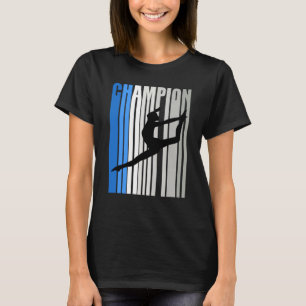 Blue Dance Champion Girls Birthday Outside Dance C T-Shirt