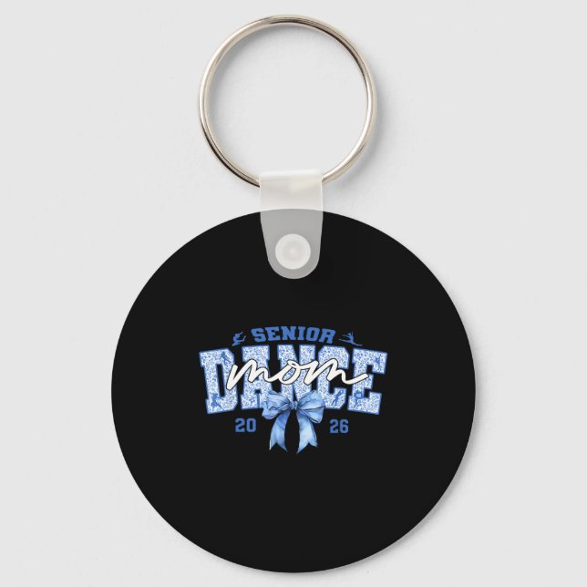 Blue dance senior mum 2026 coquette ballet dancing key ring (Front)