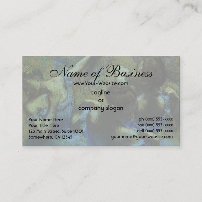 Blue Dancers by Edgar Degas Business Card (Front)