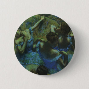 Blue Dancers by Edgar Degas, Vintage Impressionism 6 Cm Round Badge