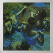 Blue Dancers by Edgar Degas, Vintage Impressionism Poster (Front)